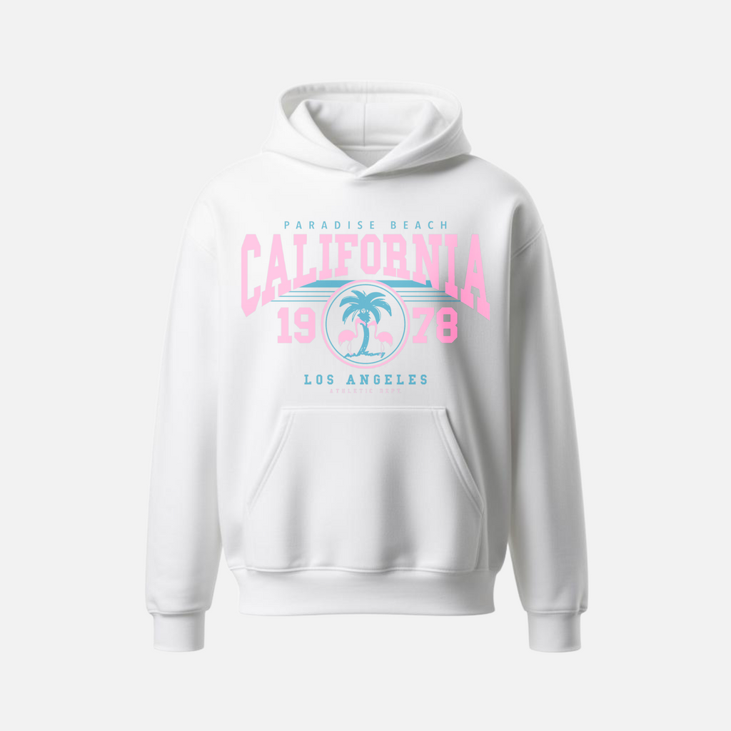 California Paradise Beach Hoodie – Vintage Coastal Streetwear