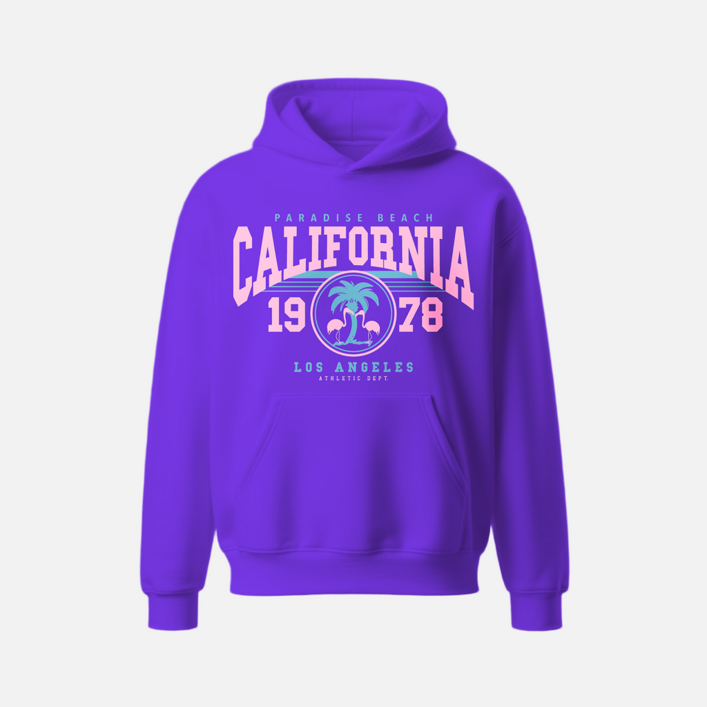 California Paradise Beach Hoodie – Vintage Coastal Streetwear