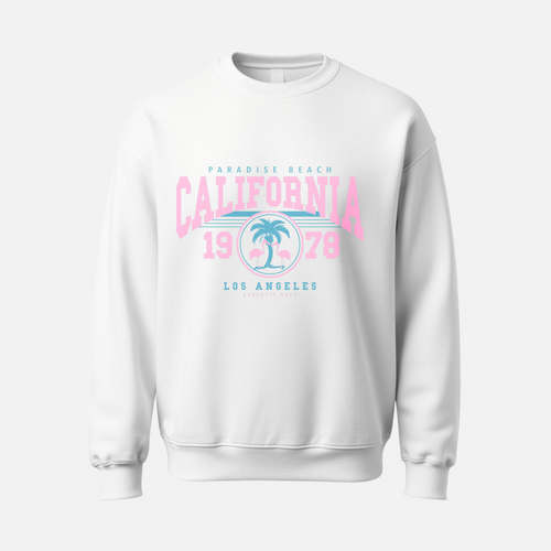 California Paradise Beach Crewneck – Vintage Coastal Sweatshirt