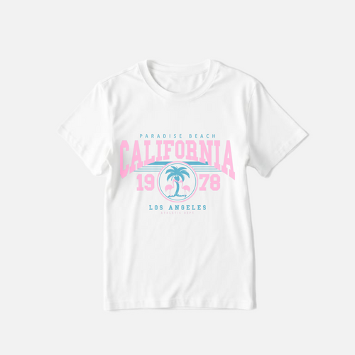 California Paradise Beach Tee – Vintage Coastal Streetwear