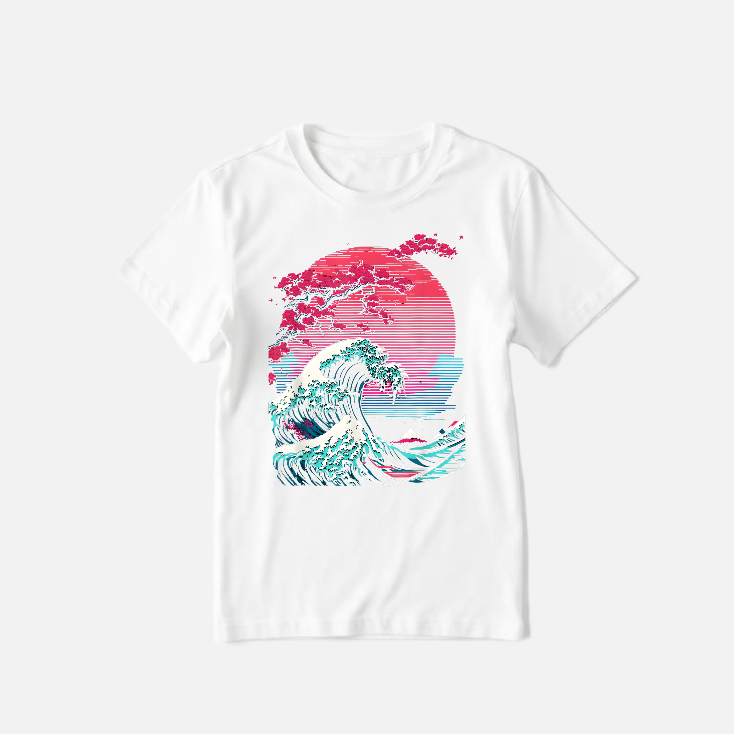 Neon Wave Tee – Retro Japanese Aesthetic Streetwear