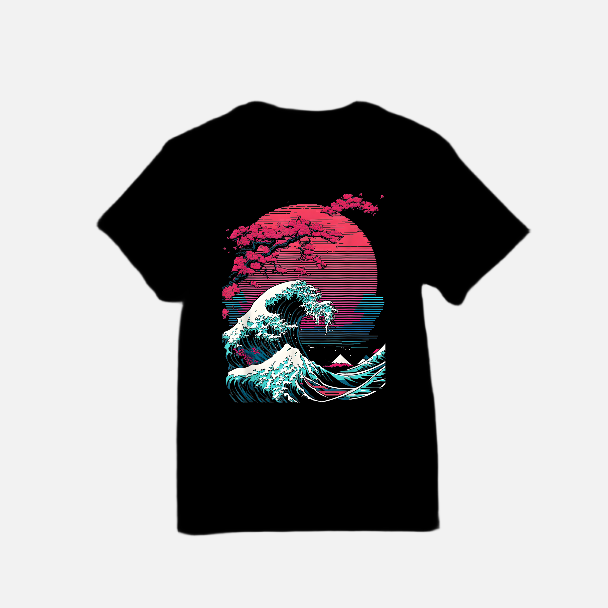 Neon Wave Tee – Retro Japanese Aesthetic Streetwear