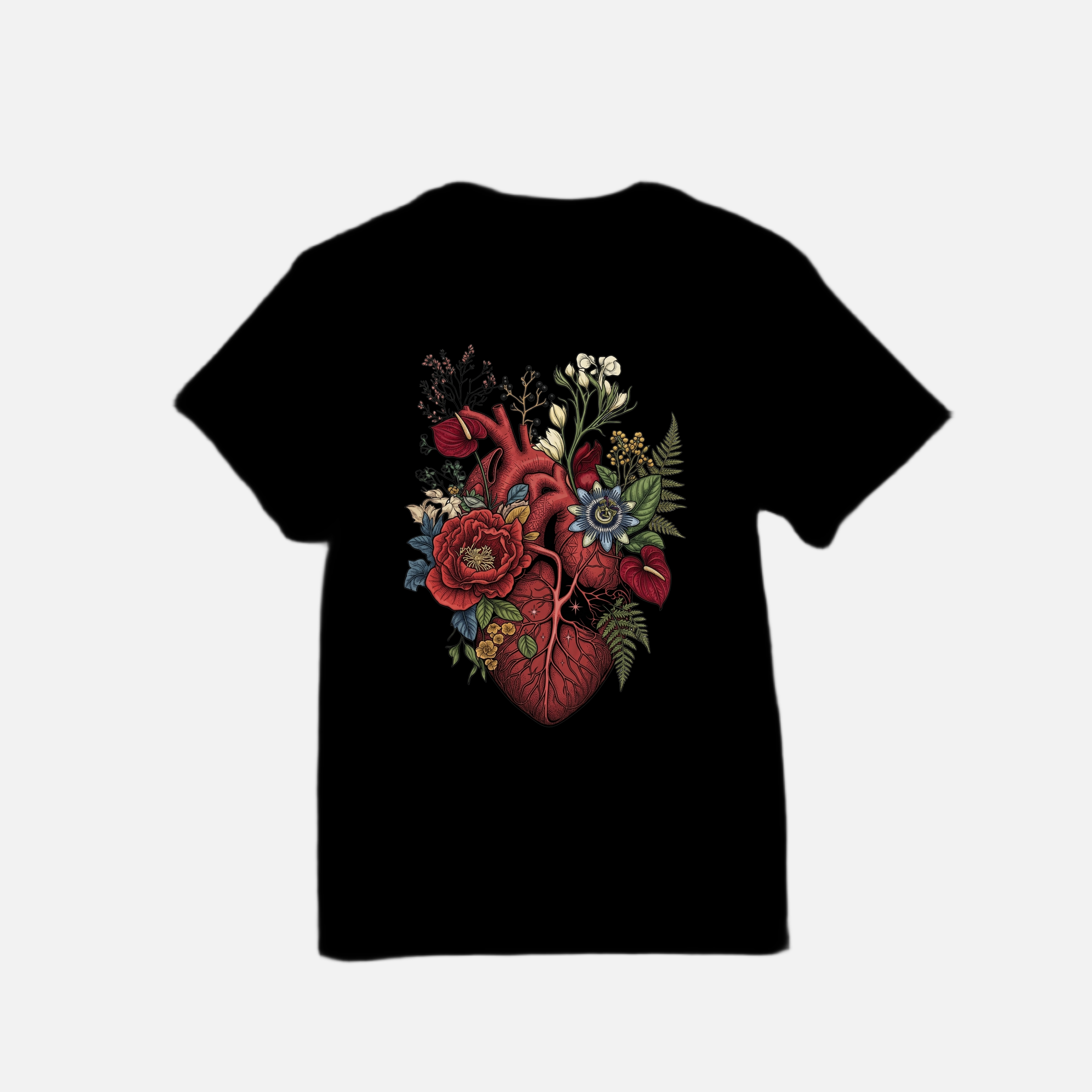 Blooming Heart Tee – Floral Anatomy Graphic Shirt